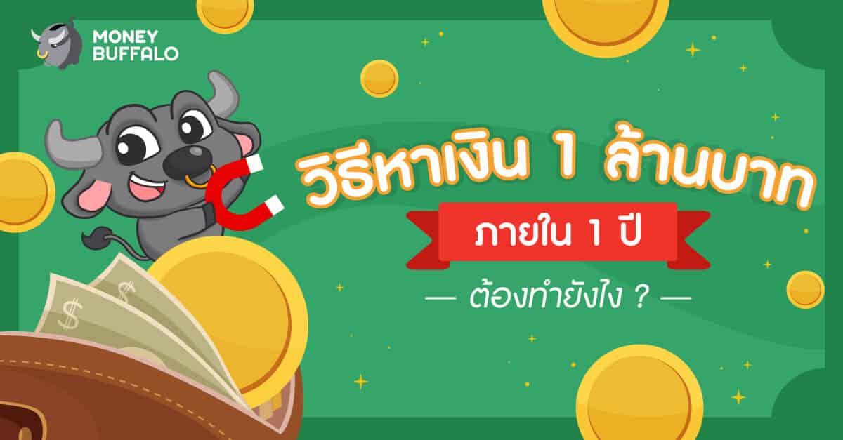 วิธี “หาเงิน 1 ล้านบาท” ภายใน 1 ปี ต้องทำยังไง ? - Money Buffalo วิธี “หาเงิน 1 ล้านบาท” ภายใน 1 ปี ต้องทำยังไง ? - Money Buffalo