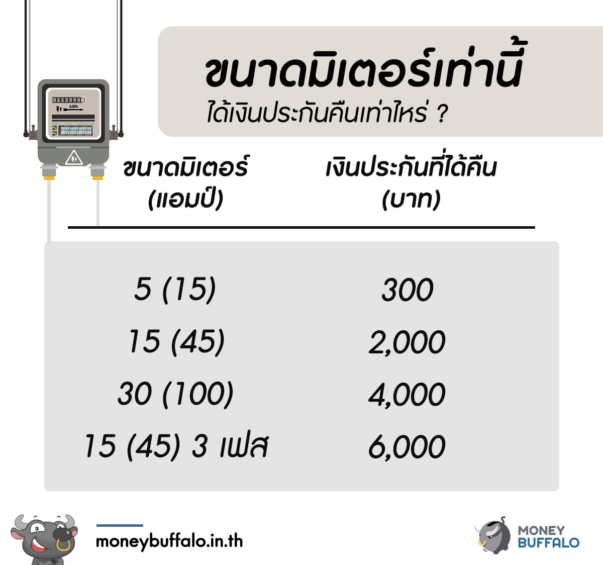 [สรุปโพสต์เดียวจบ] ขั้นตอนลงทะเบียน “ขอคืนค่าประกันมิเตอร์ไฟฟ้า”