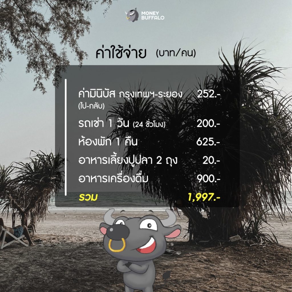 เที่ยวทะเล “ระยอง” 2 วัน 1 คืน งบ 2,000 บาท