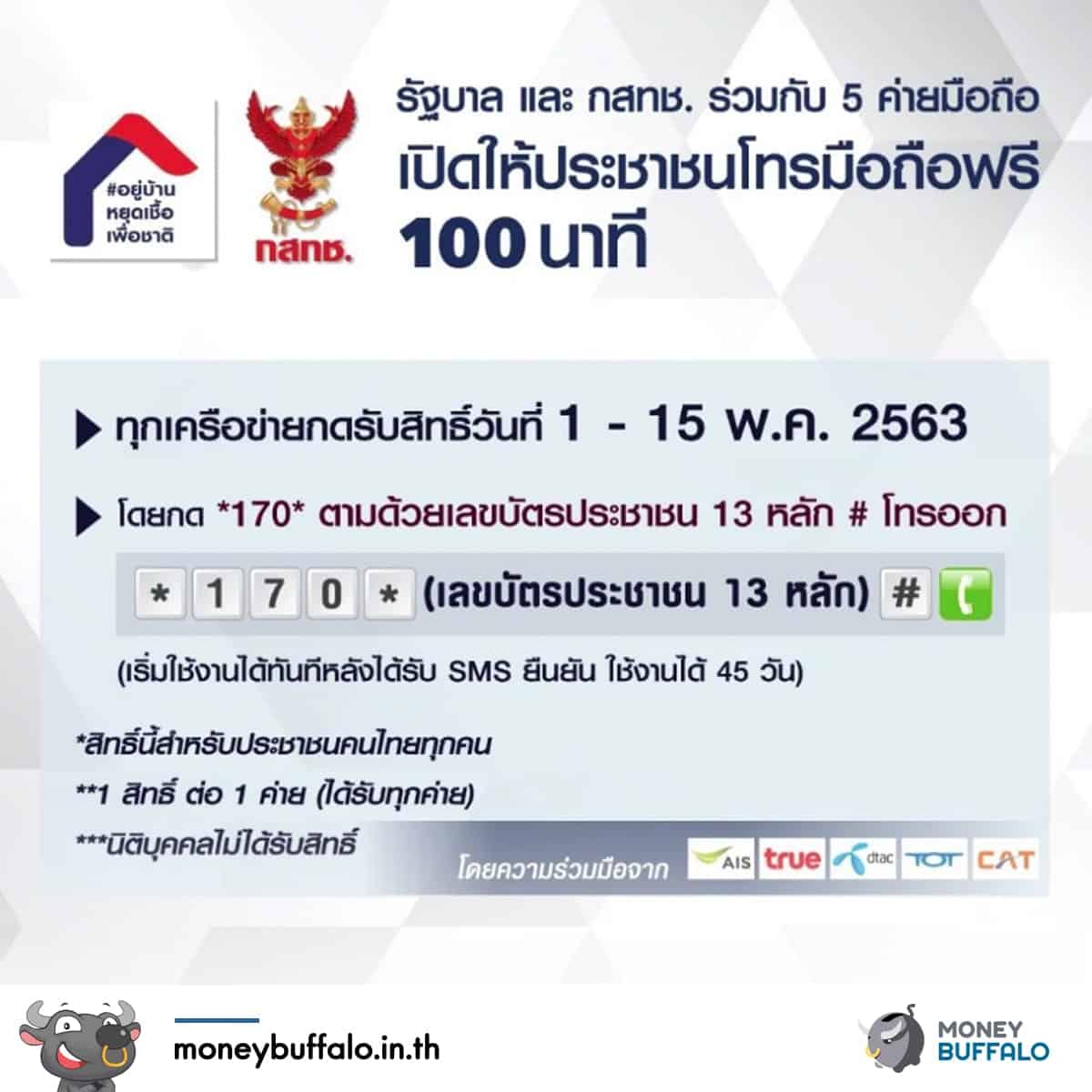 [สรุปโพสต์เดียวจบ] ขั้นตอน “ลงทะเบียนรับสิทธิ์โทรฟรี 100 นาที” นาน 45 วัน ทุกเครือข่าย ทำง่ายแค่ 1 นาที