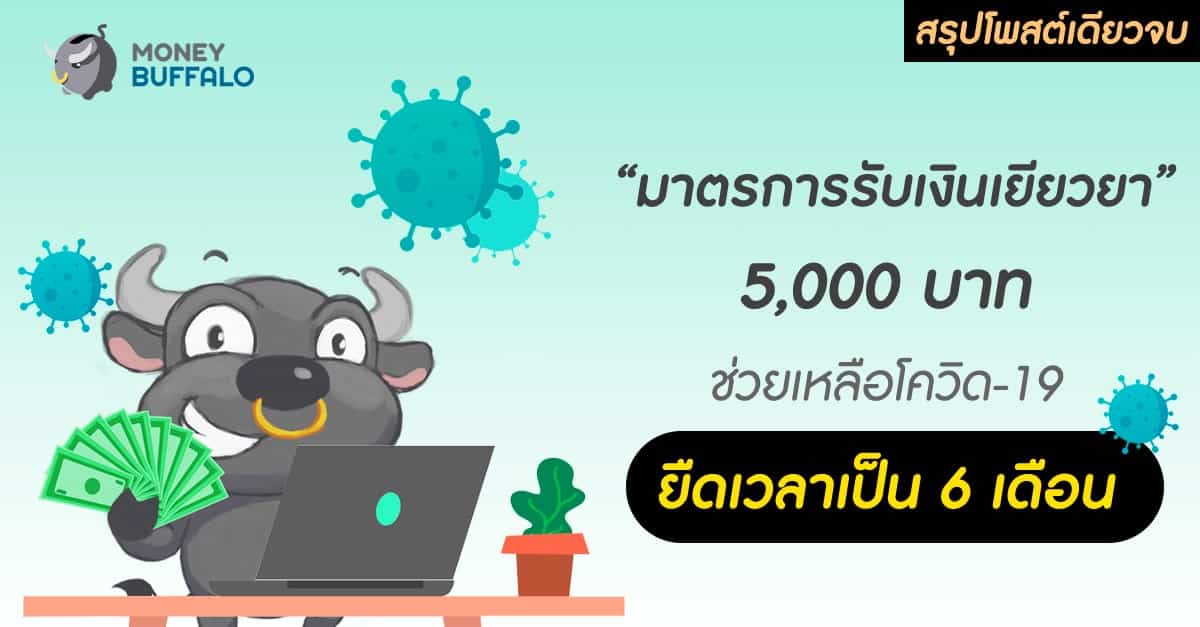 [สรุปโพสต์เดียวจบ] “มาตรการรับเงินเยียวยา 5,000 บาท” ช่วยเหลือโควิด-19 ยืดเวลาเป็น 6 เดือน