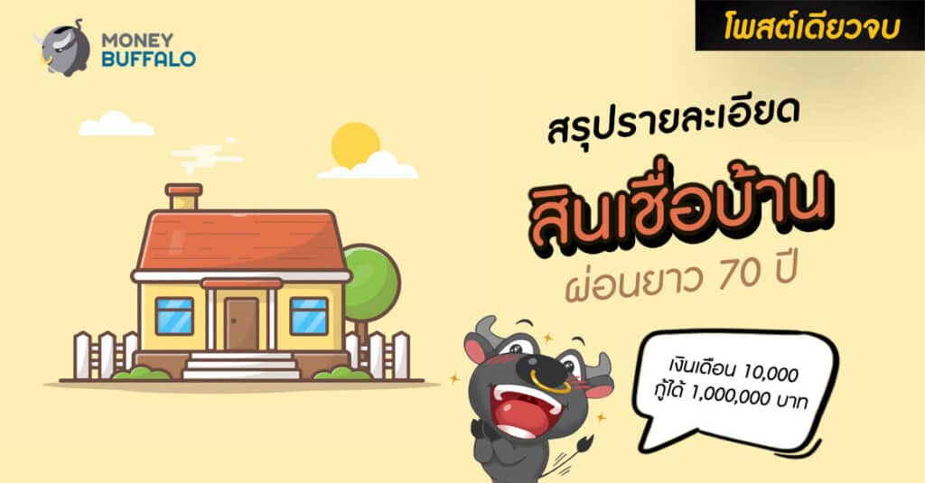 [สรุปโพสต์เดียวจบ] สรุปรายละเอียด “สินเชื่อบ้านผ่อนยาว 70 ปี” เงินเดือน 1 หมื่น กู้ได้ 1 ล้าน