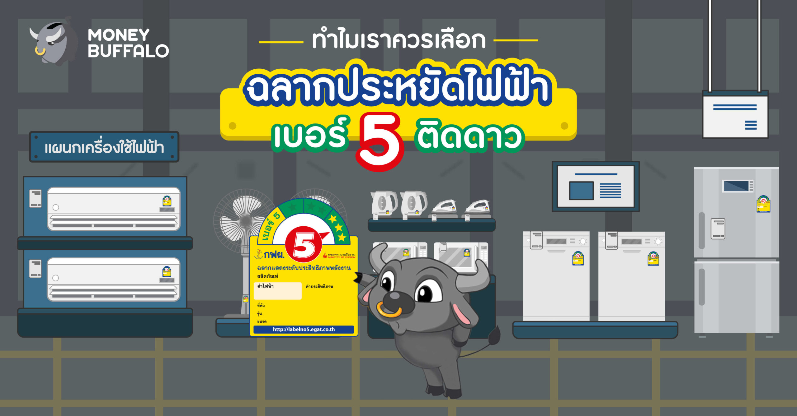 ฉลากประหยัดไฟฟ้าเบอร์ 5 กฟผ.