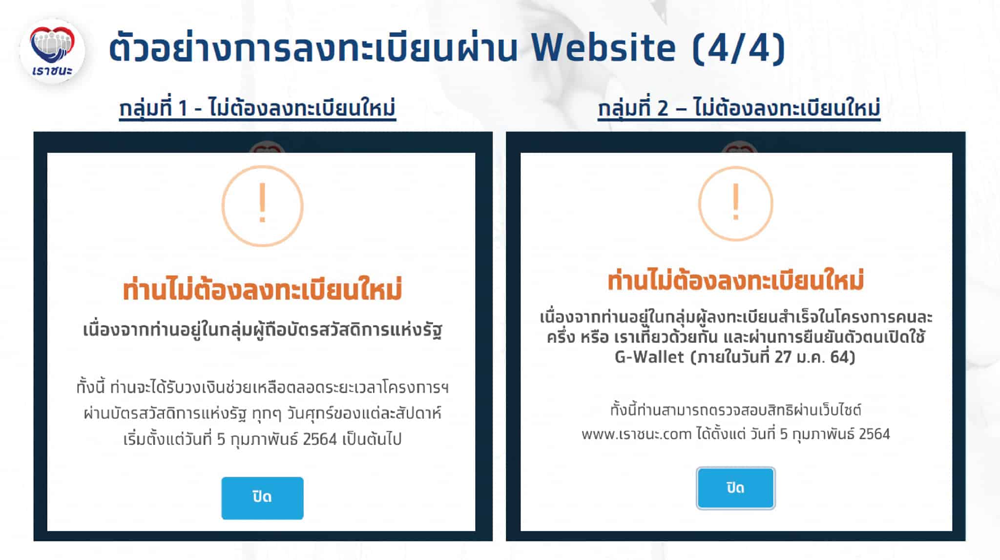 ลงทะเบียนเราชนะ 4