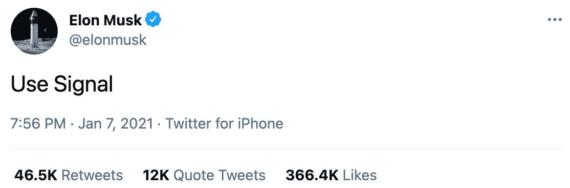 Elon Musk Use Signal