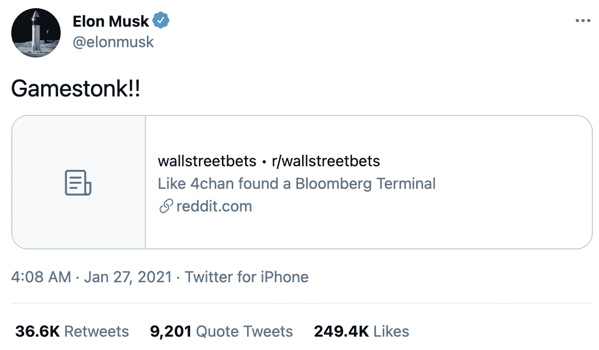 Elon Musk GameStonk