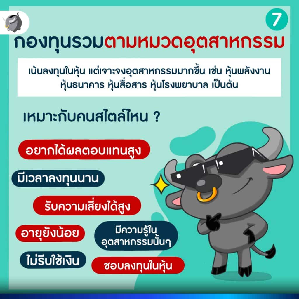 กองทุนรวมตามหมวดอุตสาหกรรม