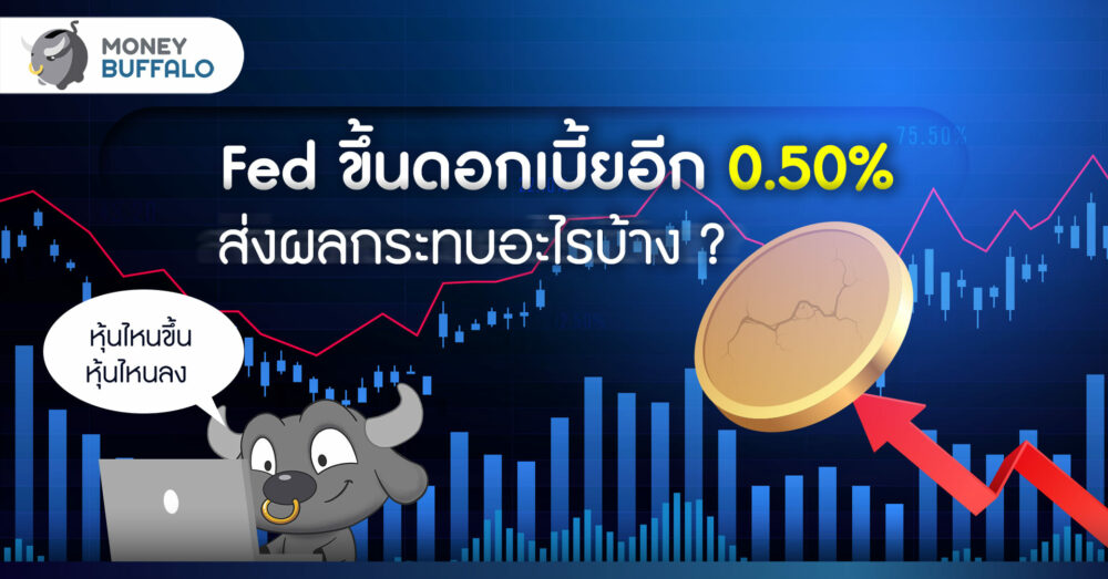 Fed ขึ้นดอกเบี้ย 0.50% ส่งผลกระทบอะไรบ้าง ? หุ้นไหนขึ้น หุ้นไหนลง
