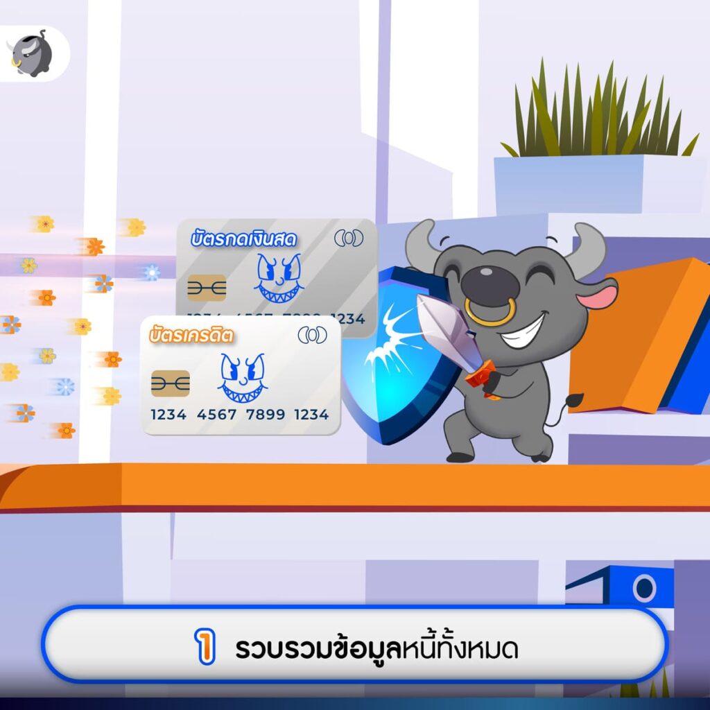 1. รวบรวมข้อมูลหนี้ทั้งหมด