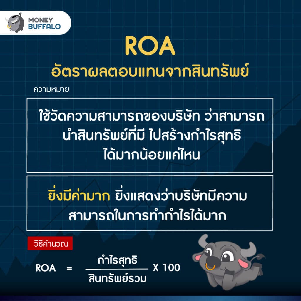 ROA Ratio วิเคราะห์หุ้น ด้วย 9 อัตราส่วนทางการเงิน ที่สาย VI ต้องรู้