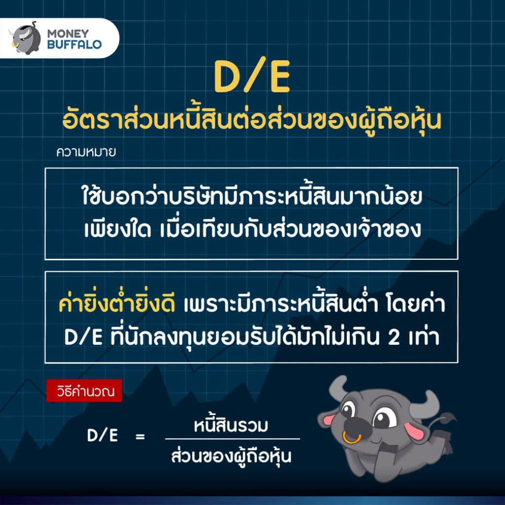 5. D/E (อัตราส่วนหนี้สินต่อส่วนของผู้ถือหุ้น)