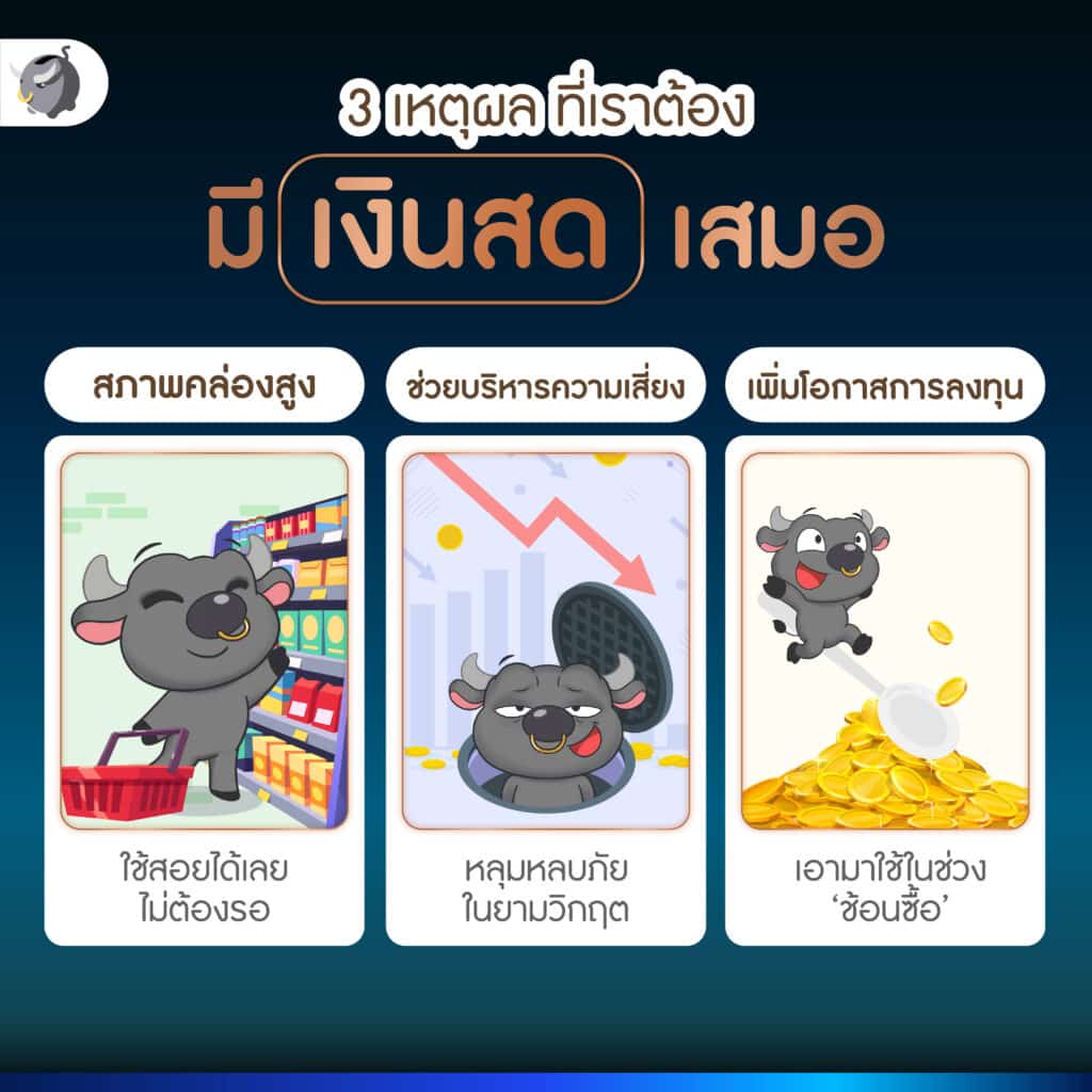 ทำไมนักลงทุนถึงควรมี “เงินสด” เสมอ