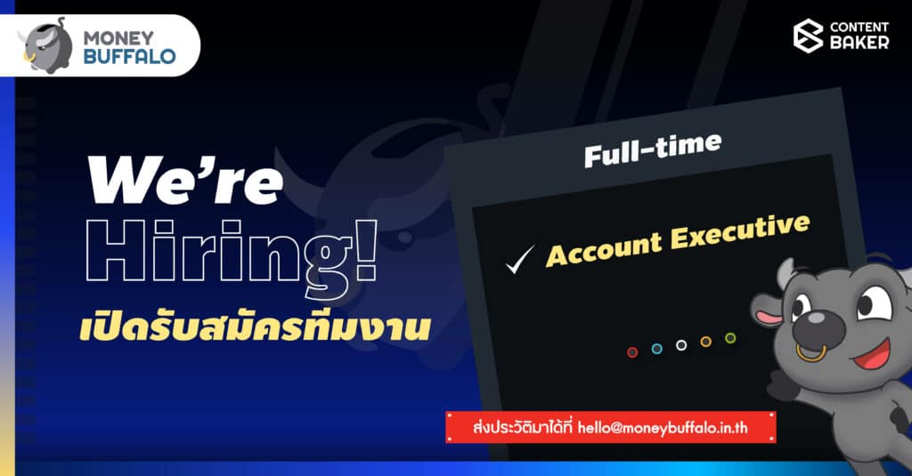 ปี 2024 Money Buffalo หาเพื่อนร่วมทีม 1 ตำแหน่ง (Account Executive)