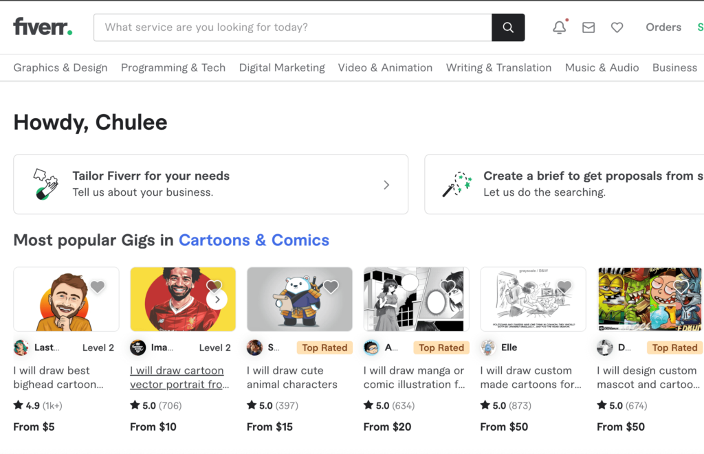 Fiverr (ไฟฟ์เวอร์) คือ อะไร