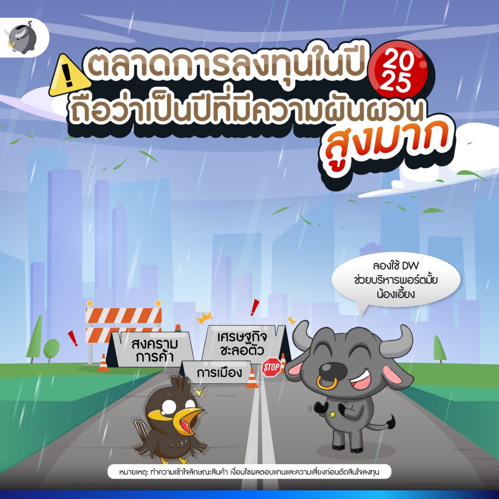 ตลาดการลงทุนปี 2025 เป็นตลาดที่มีความผันผวนสูง
