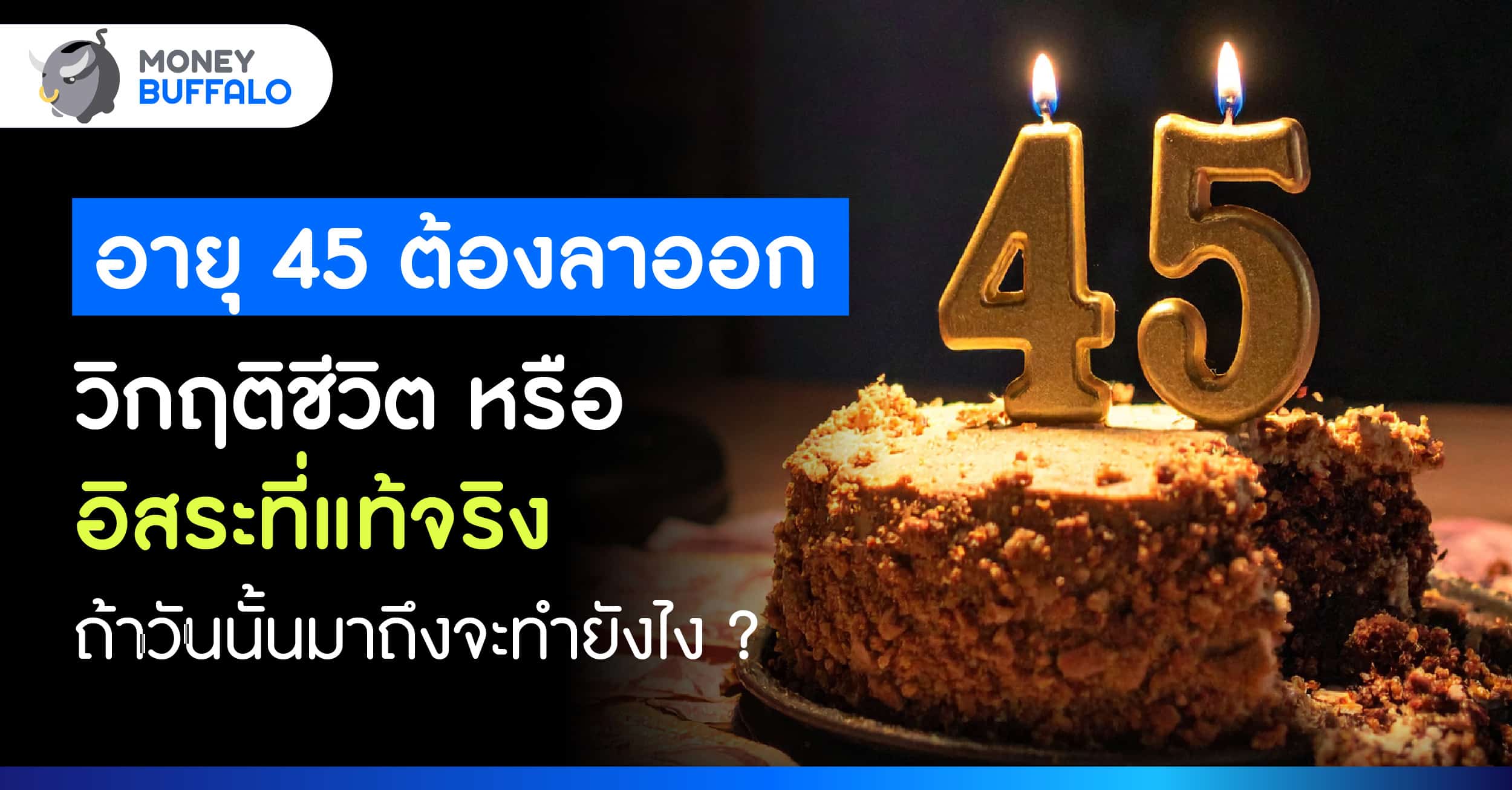 เกษียณอายุ 45 ต้องลาออกงานประจำ “วิกฤติชีวิต” หรือ “อิสระที่แท้จริง”?